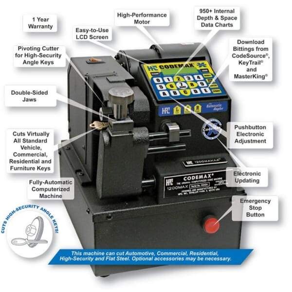HPC: CODEMAX 1200MAX COMPUTERIZED CODE CUTTING KEY MACHINE